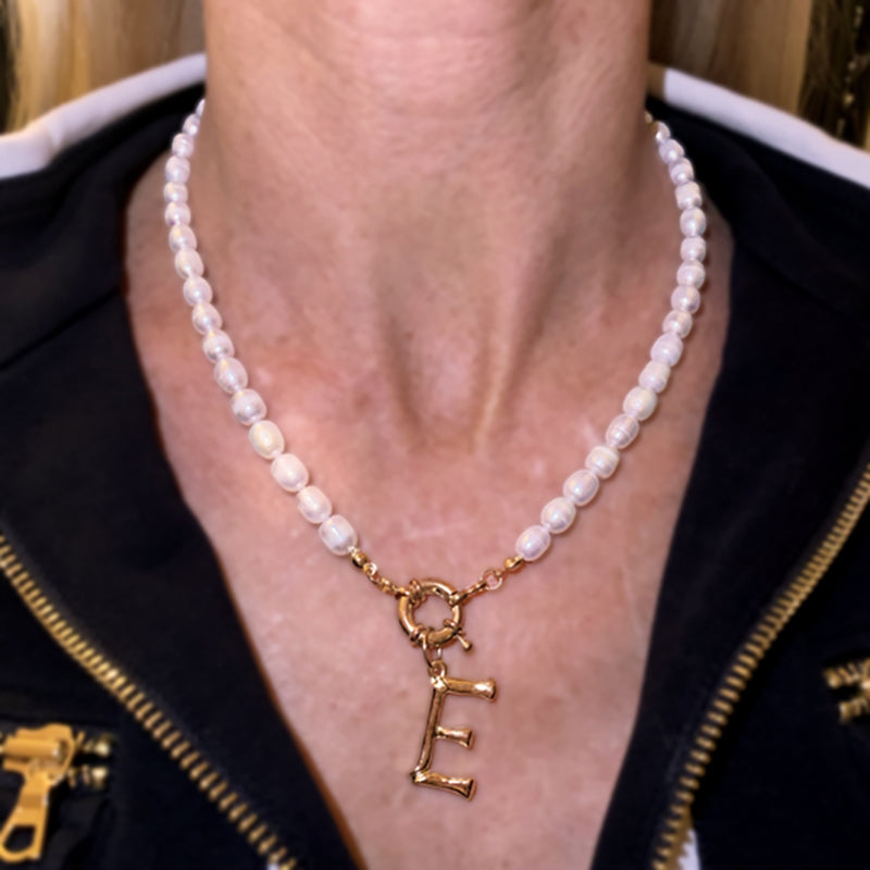Pearl Necklace With Initials