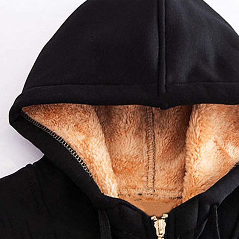 Hooded Zipped Fleece Jacket