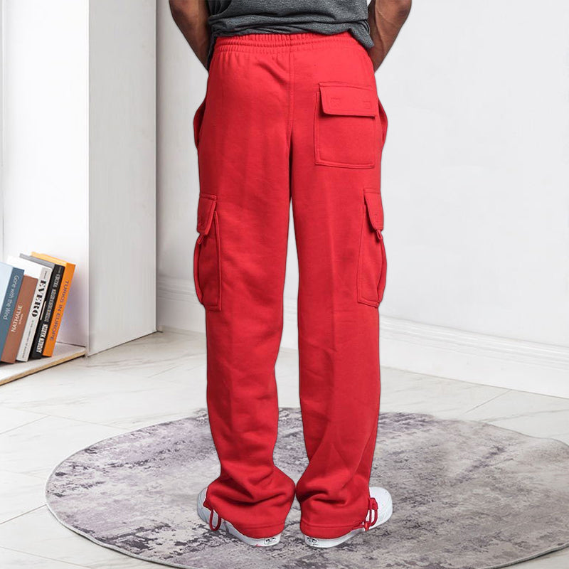 Men's Straight Cargo Pants Trousers