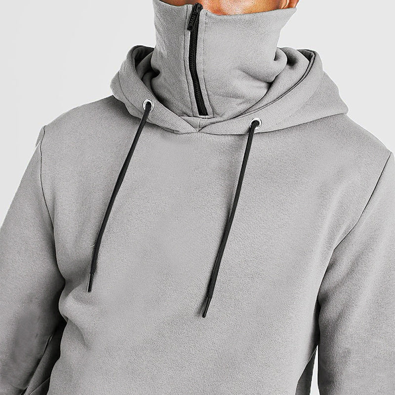 Hooded Face Mask Zip Sweatshirt