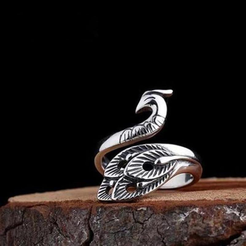 Crochet Ring with Peacock Pattern
