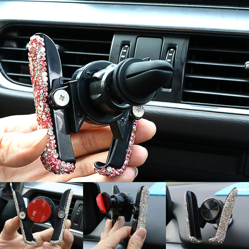 Crystal Car Phone Holder