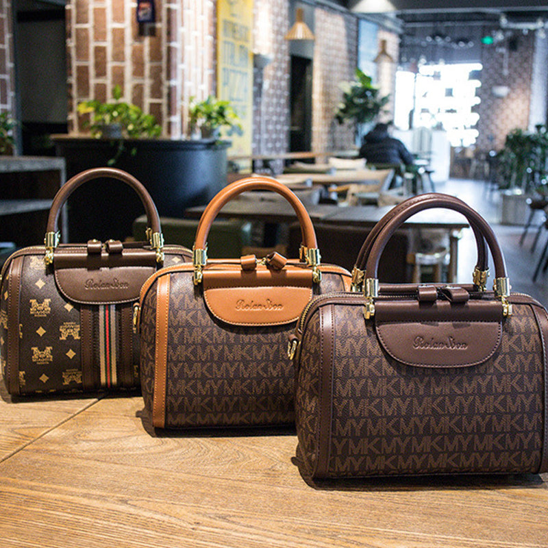 Women's Fashionable Printed Boston Bag