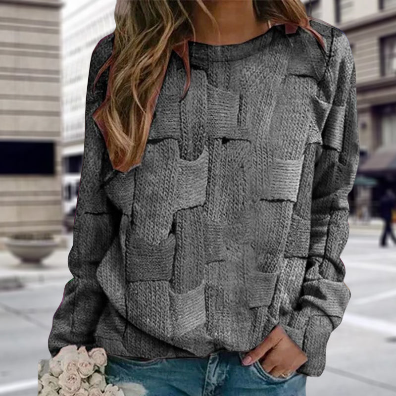 Printed Loose Hooded Sweatshirt