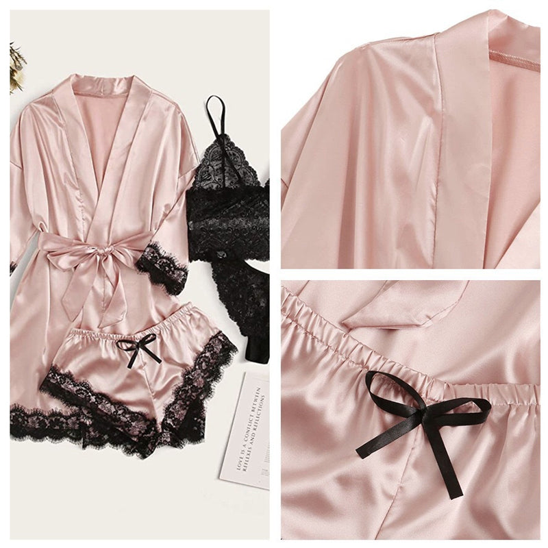 Women's Sleepwear 4PCS Pajama Set