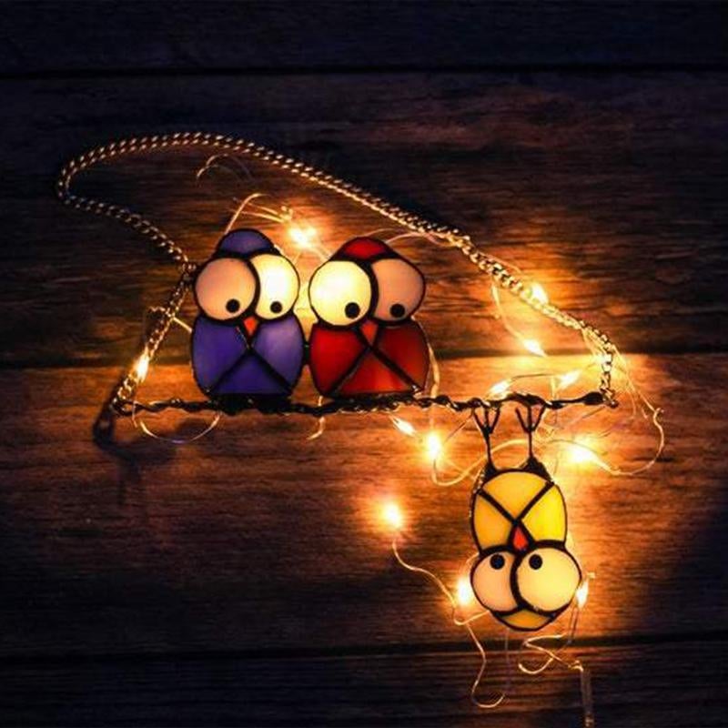 Owl Glass Window Hangings