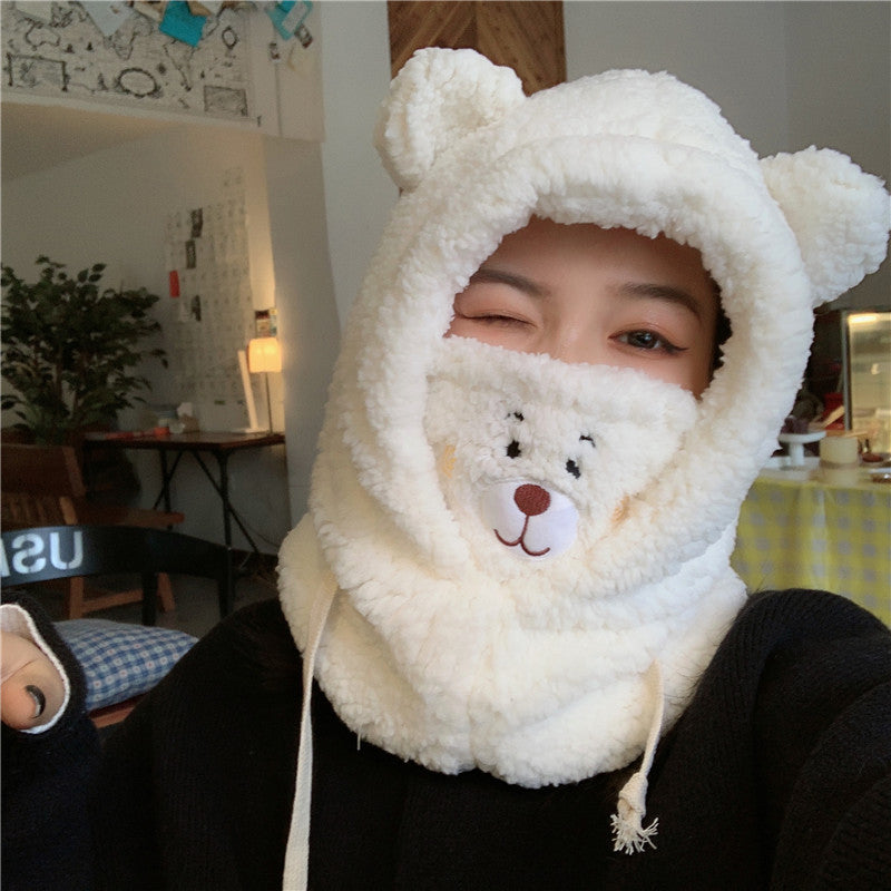 Warm Plush Bear Hat