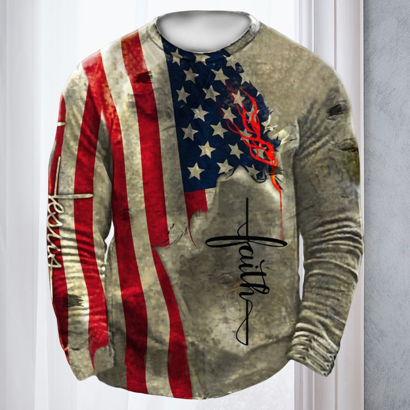 Digital Print Crew Neck T-Shirt