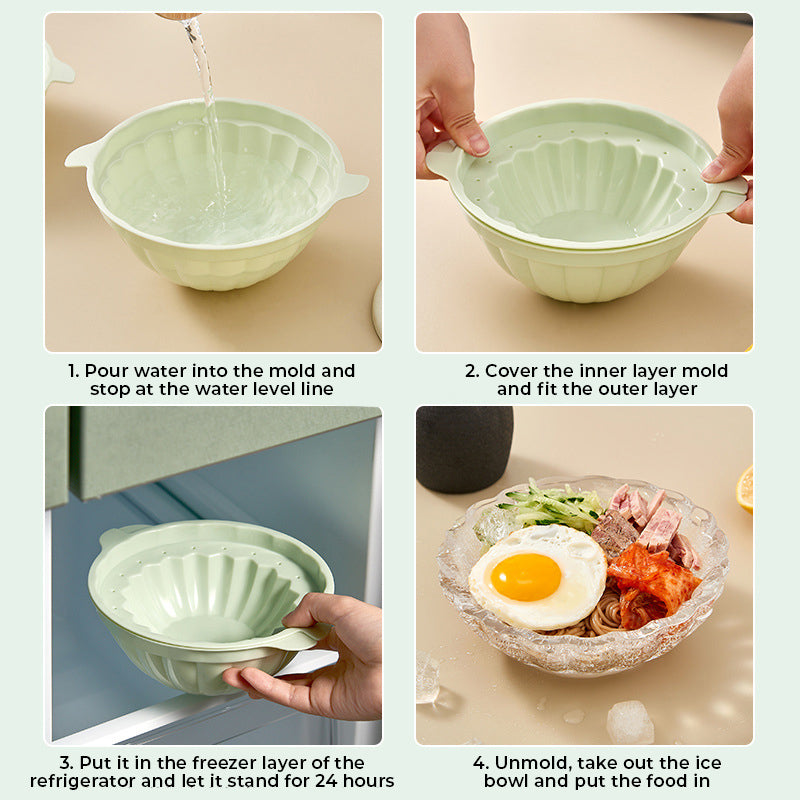 HOMEMADE ICE BOWL CONTAINERS MOLD