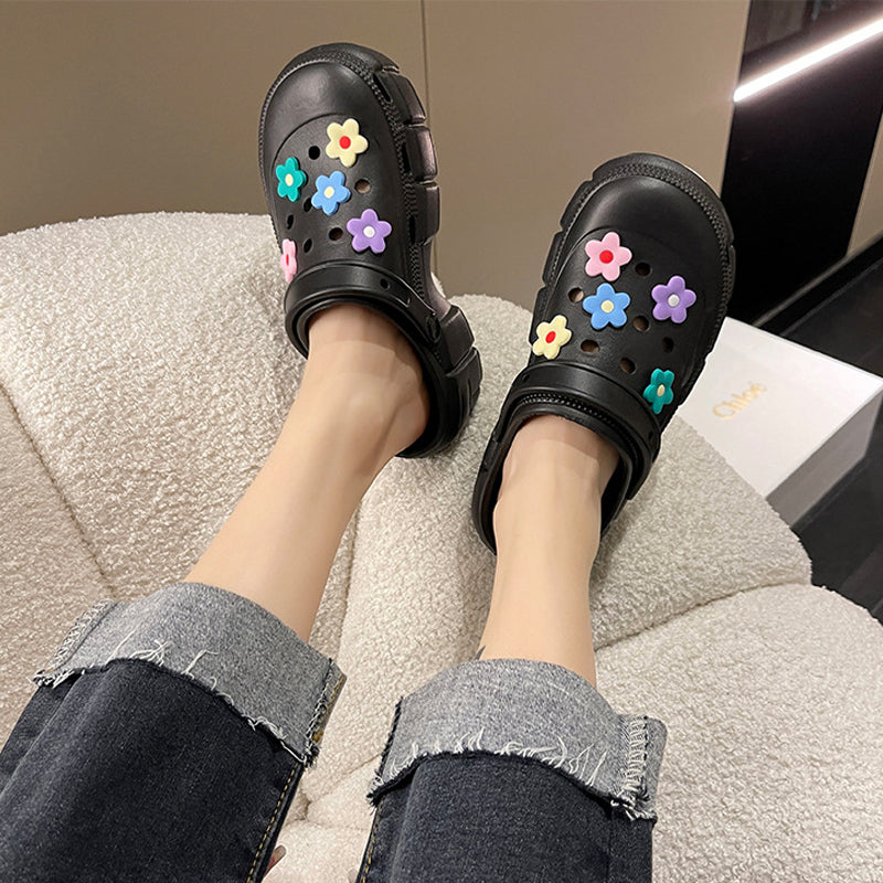 Women Platform Clogs Chunky Wedges Sandals