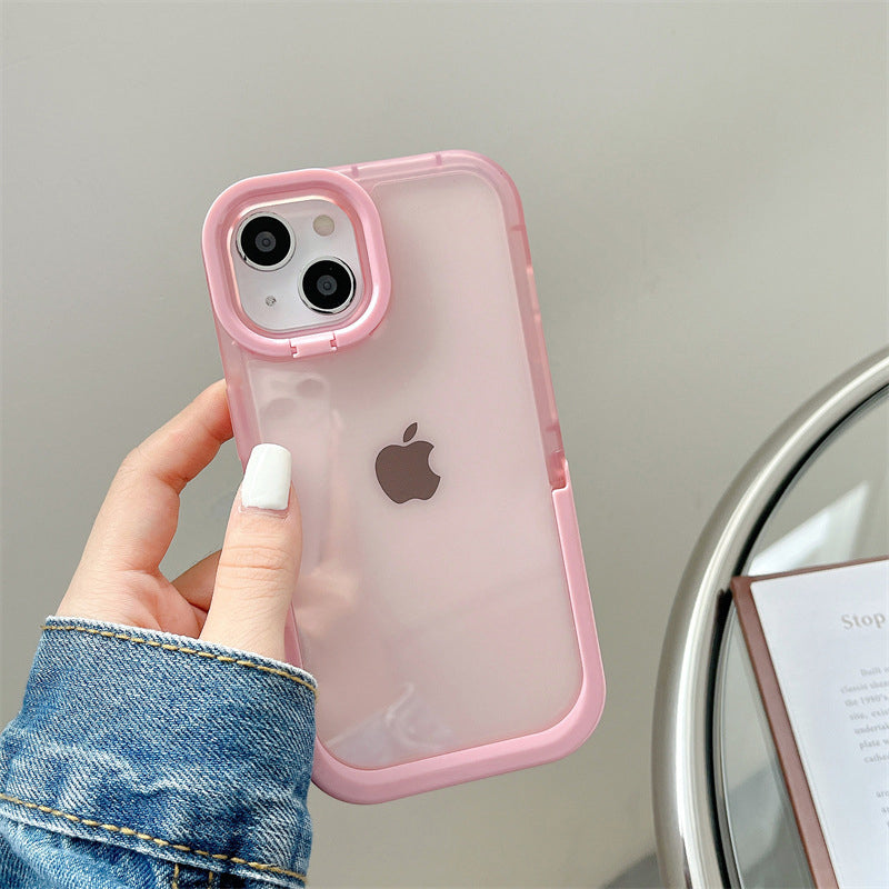 Double Stand Transparent TPU Iphone Case