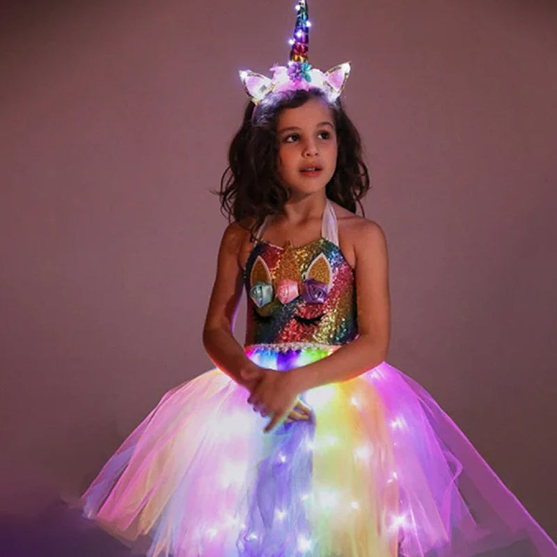 Unicorn Glow Princess Dress
