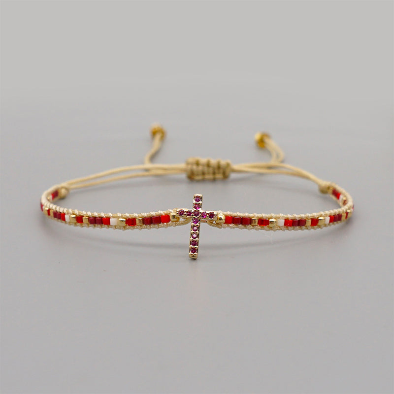 Diamond Cross Bracelet