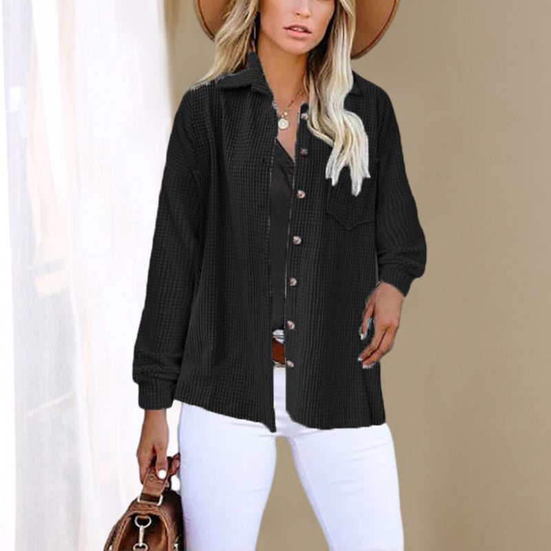 Corncloth Button Long Sleeve Cardigan