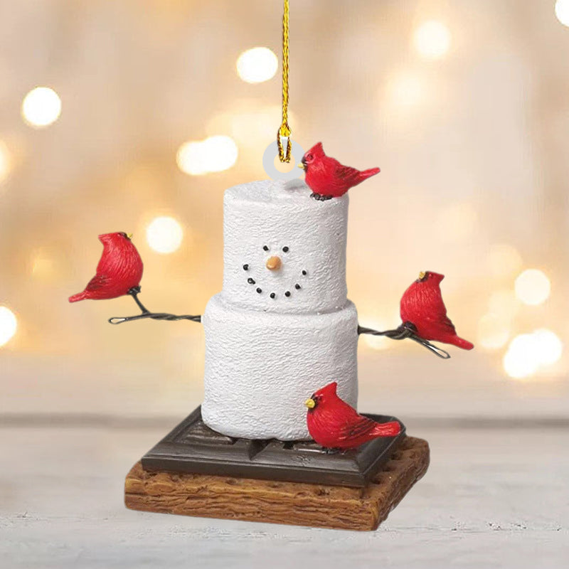 Funny Snowman Christmas Tree Pendant