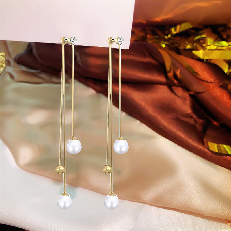 Mermaid Bead Fringe Earrings