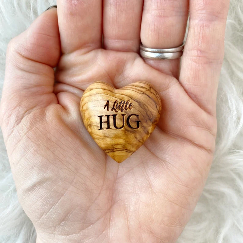 Little Pocket Hug Wooden Heart Token