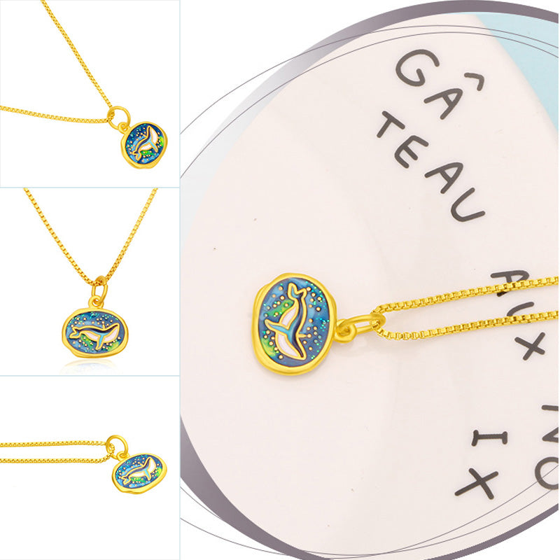 Children's Starry Whale Necklace