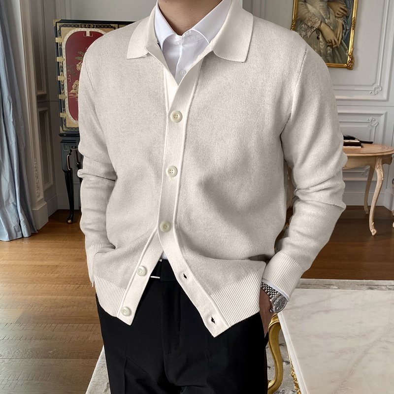 Solid Button Knit Cardigan