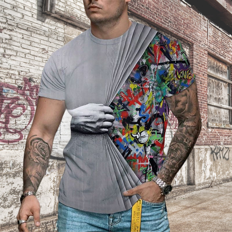 Men's 3D Print Graphic T-shirt