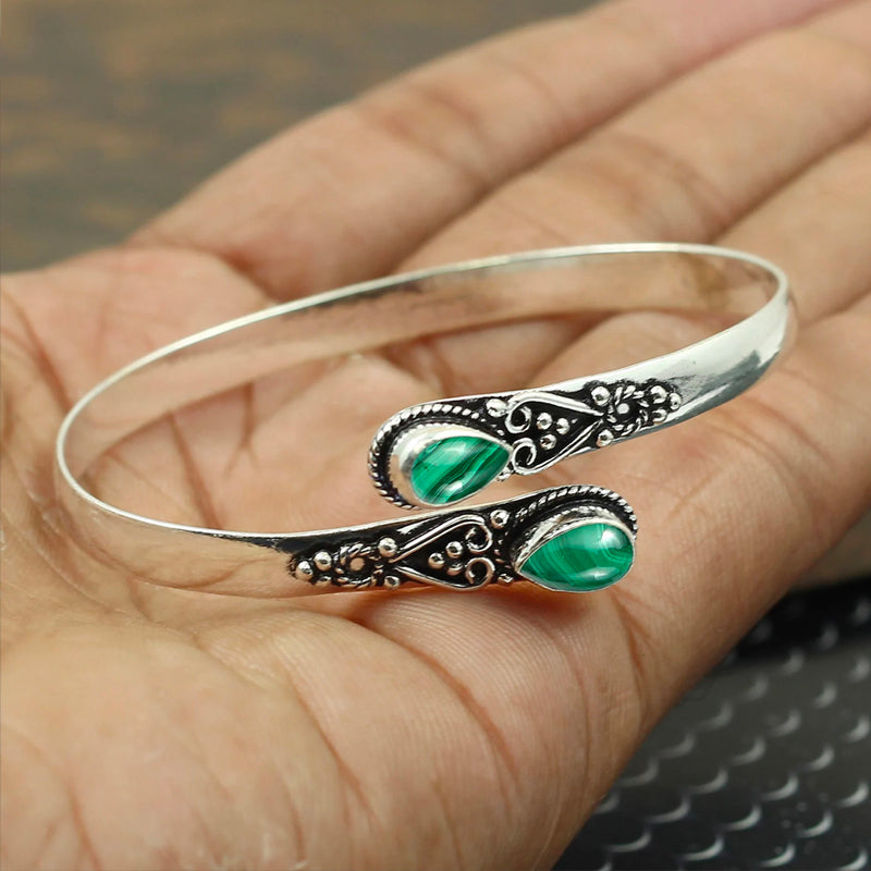 Inlaid Green Onyx Bracelet