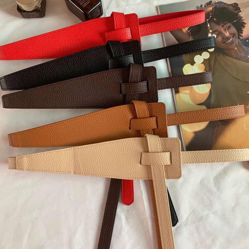 Ladies Fashion Belt Leather Wide Waist Seal
