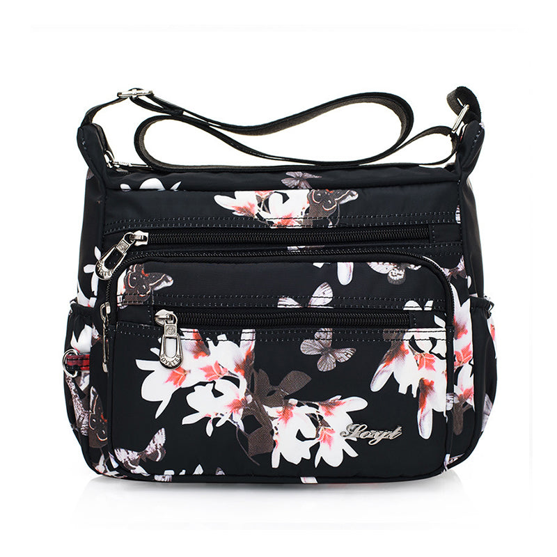 Women's Multi-Pocket Nylon Shoulder Handbag