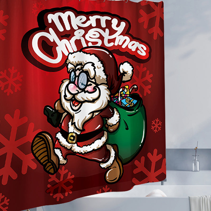 💖Christmas Shower Curtain Santa Claus Cartoon Version💖