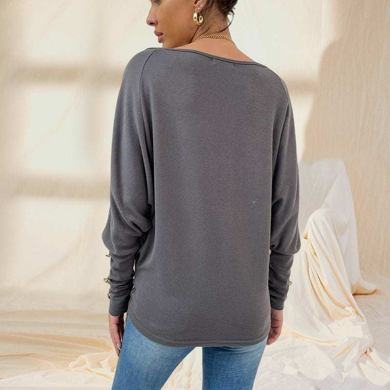 Women's Solid Casual Crewneck Sweatshirts