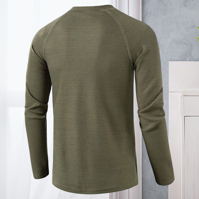 Men's Henley Casual Long Sleeve T-Shirts