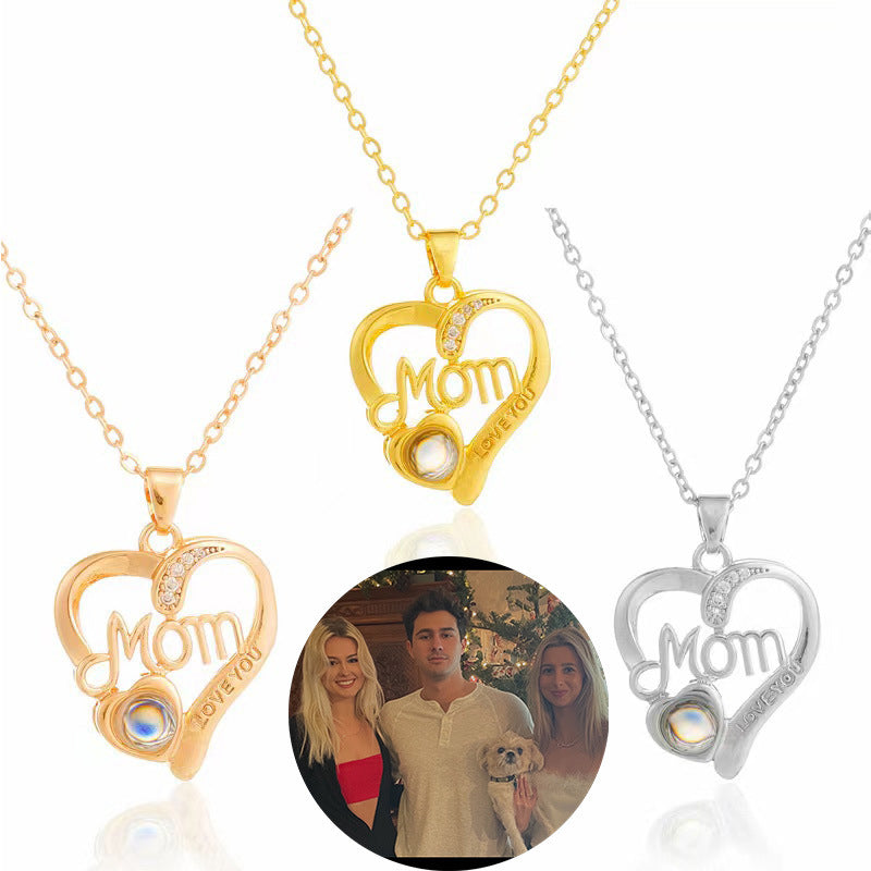 Mother's Day Gift Personalized Photo Projection Necklace