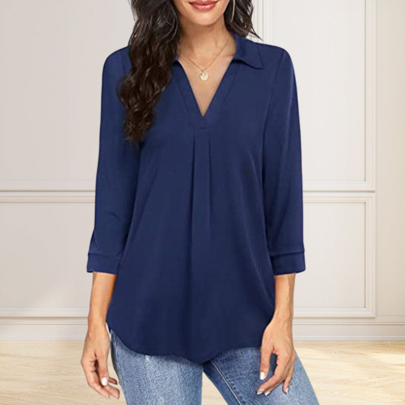 3/4 Sleeve Chiffon Shirt
