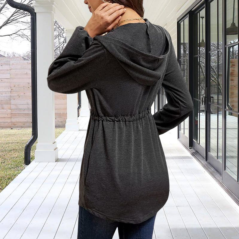 Belted Balloon Sleeve Jacket