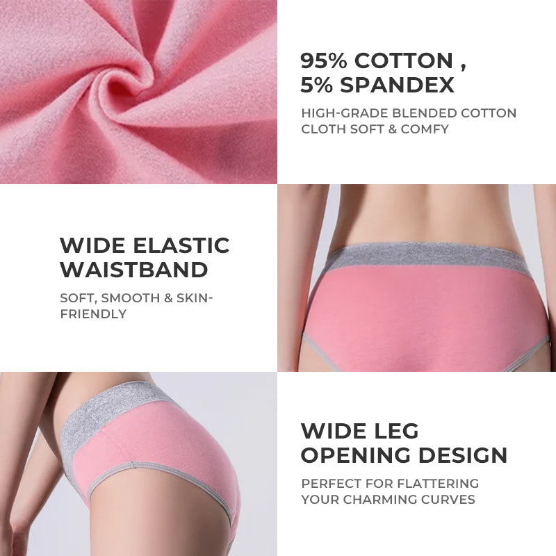 New Plus Size High Waisted Cotton Panties