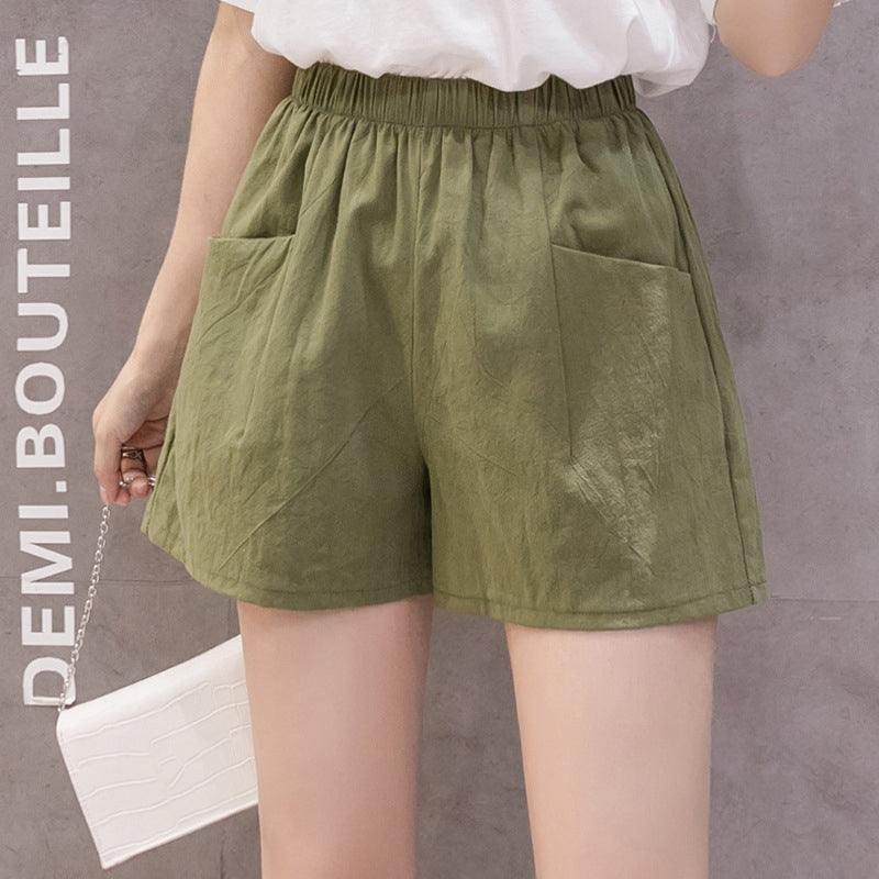 Women's Casual Summer Cotton Linen Shorts