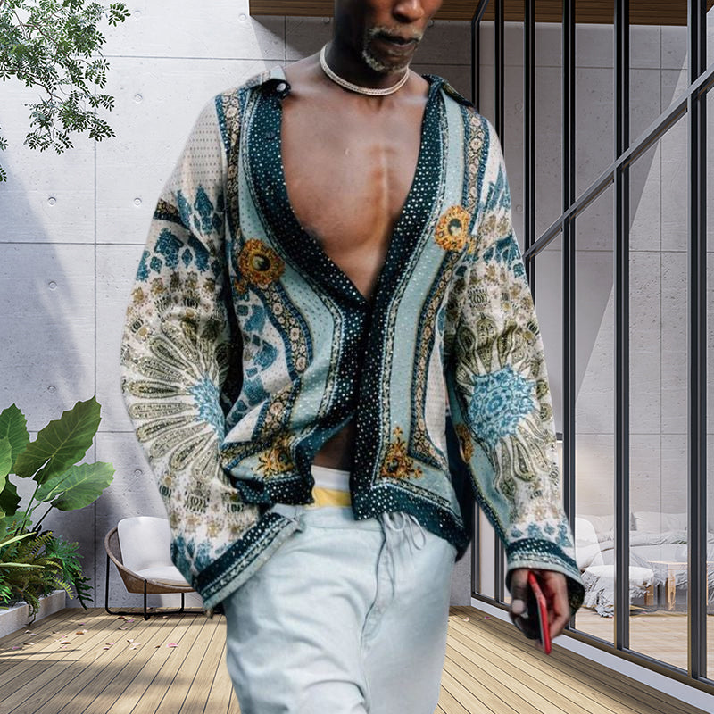Men's Printed Long Sleeve Shirt