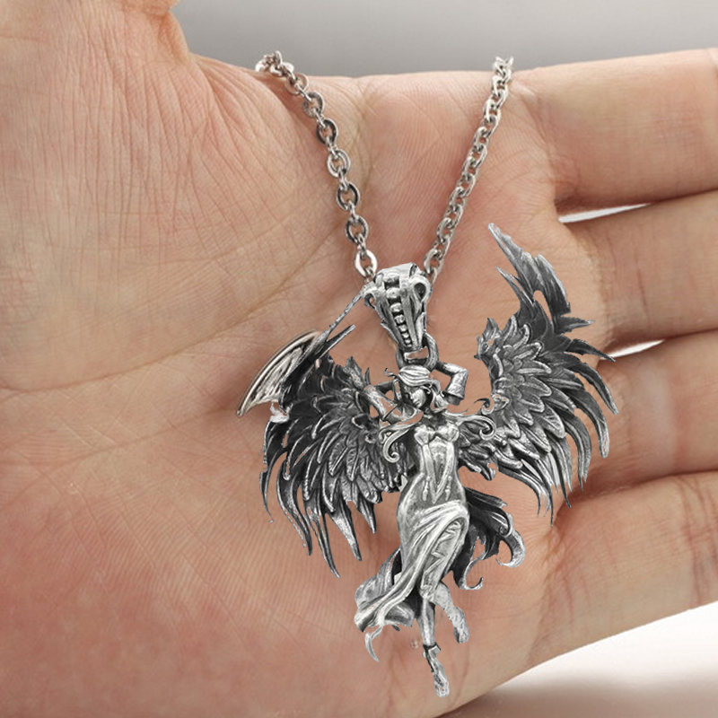 Evil Angel Pendant Necklace