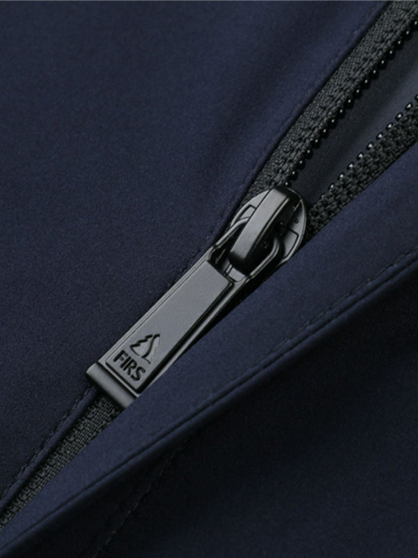 Solid Color Hooded Coat