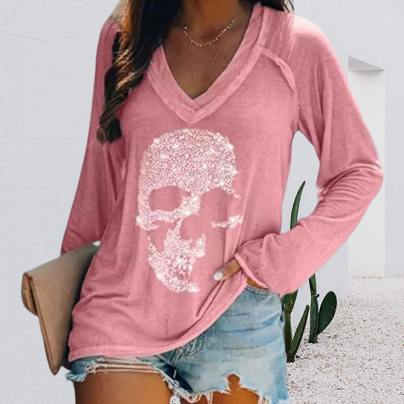 Retro Skull Long Sleeve Shirts
