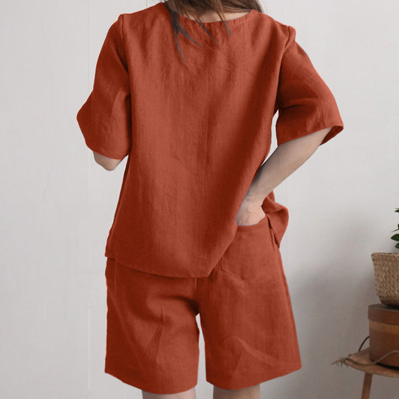 Women Plus Size Loose Shorts Suit