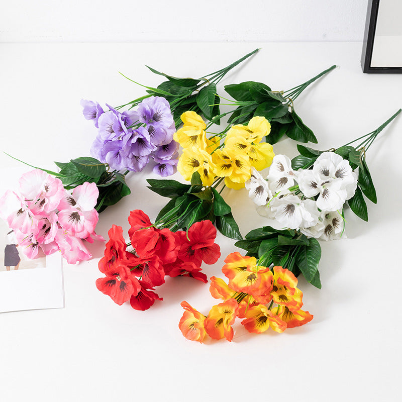 Outdoor Artificial Pansy Flowers