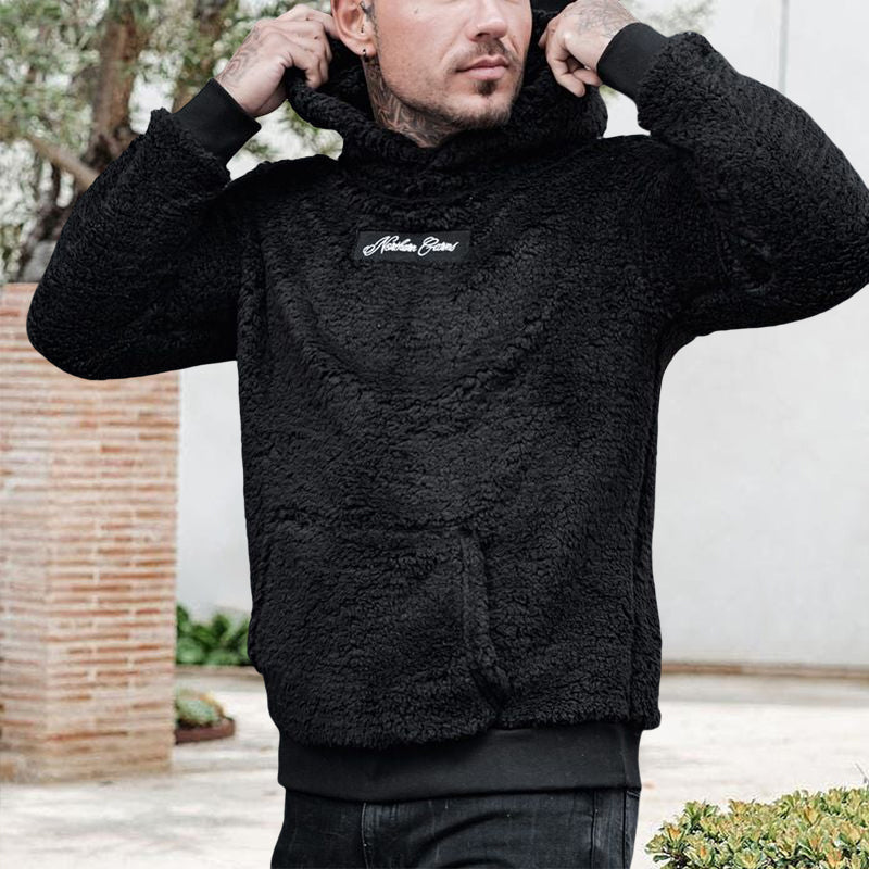 Men's Plush Hooded Sweatshirt