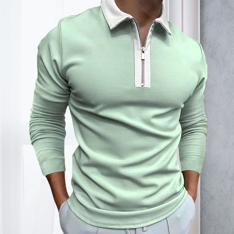 Men Gentlemans Business Long Sleeve Fitness T Shirt