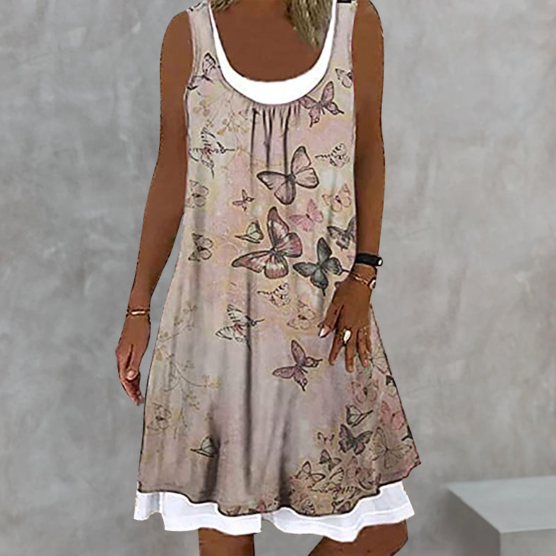 Sleeveless Digital Print Dress