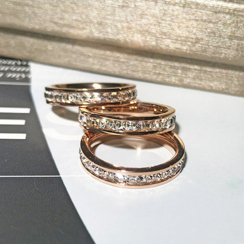 Titanium Plated Rose Gold Ring