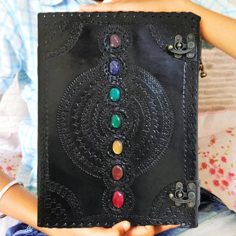 Supernatural Notebook with 7 Chakra Gems