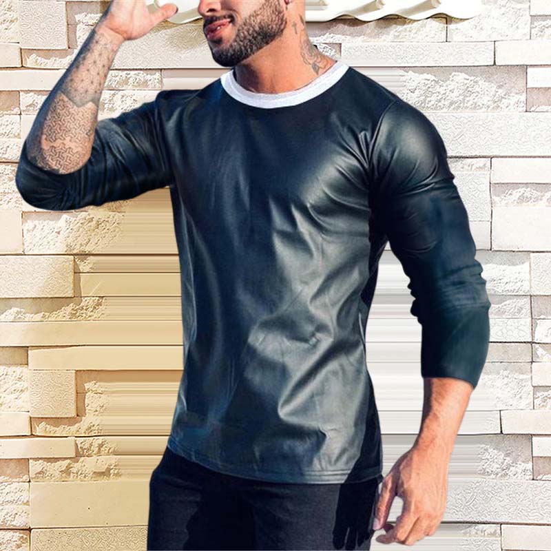 Men's Satin Long Sleeve T-shirt