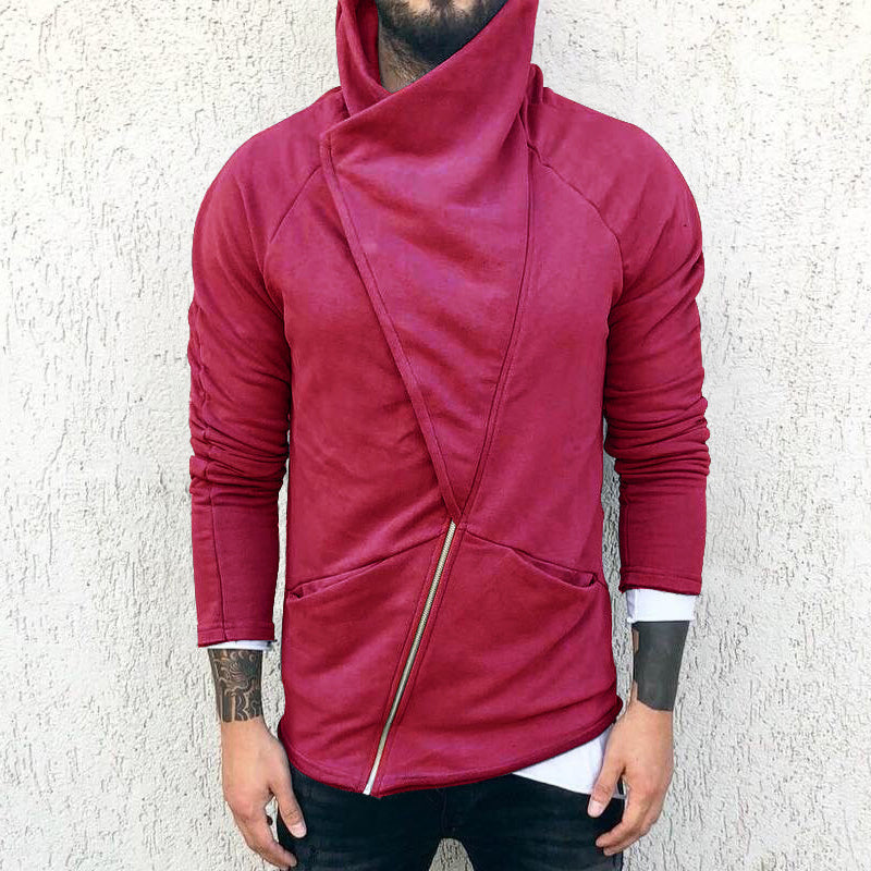 Solid Hooded Long Sleeve Jacket