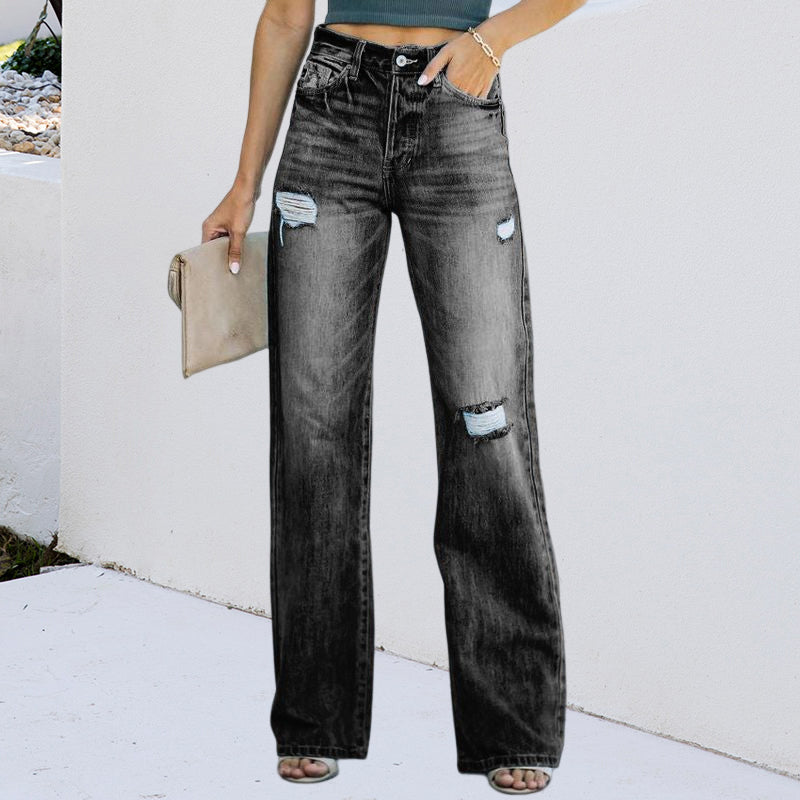 Casual Wide Leg Jeans For Women