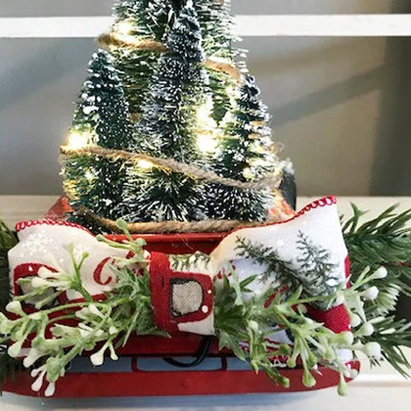 Red Farm Truck Christmas Decorations